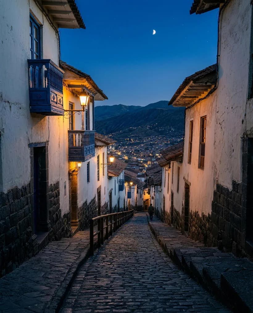 Ambiente de Cusco al caer la tarde (imagen ilustrativa generada con IA)