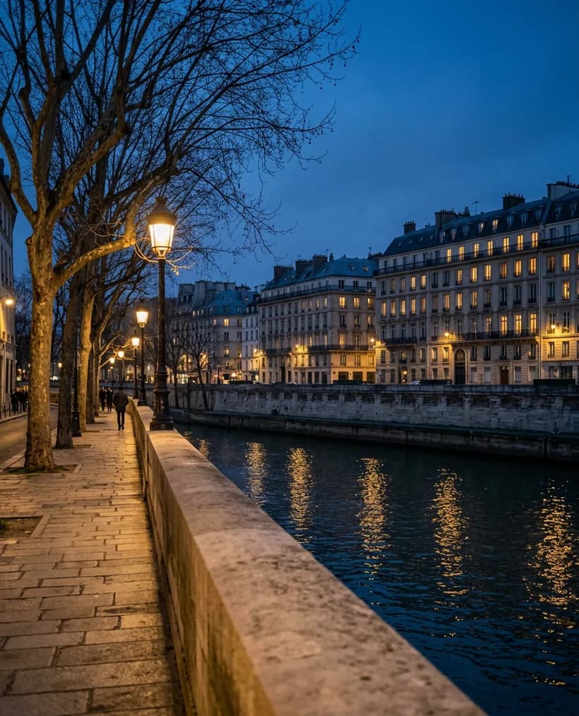 Ambiente de París al caer la tarde (imagen ilustrativa generada con IA)